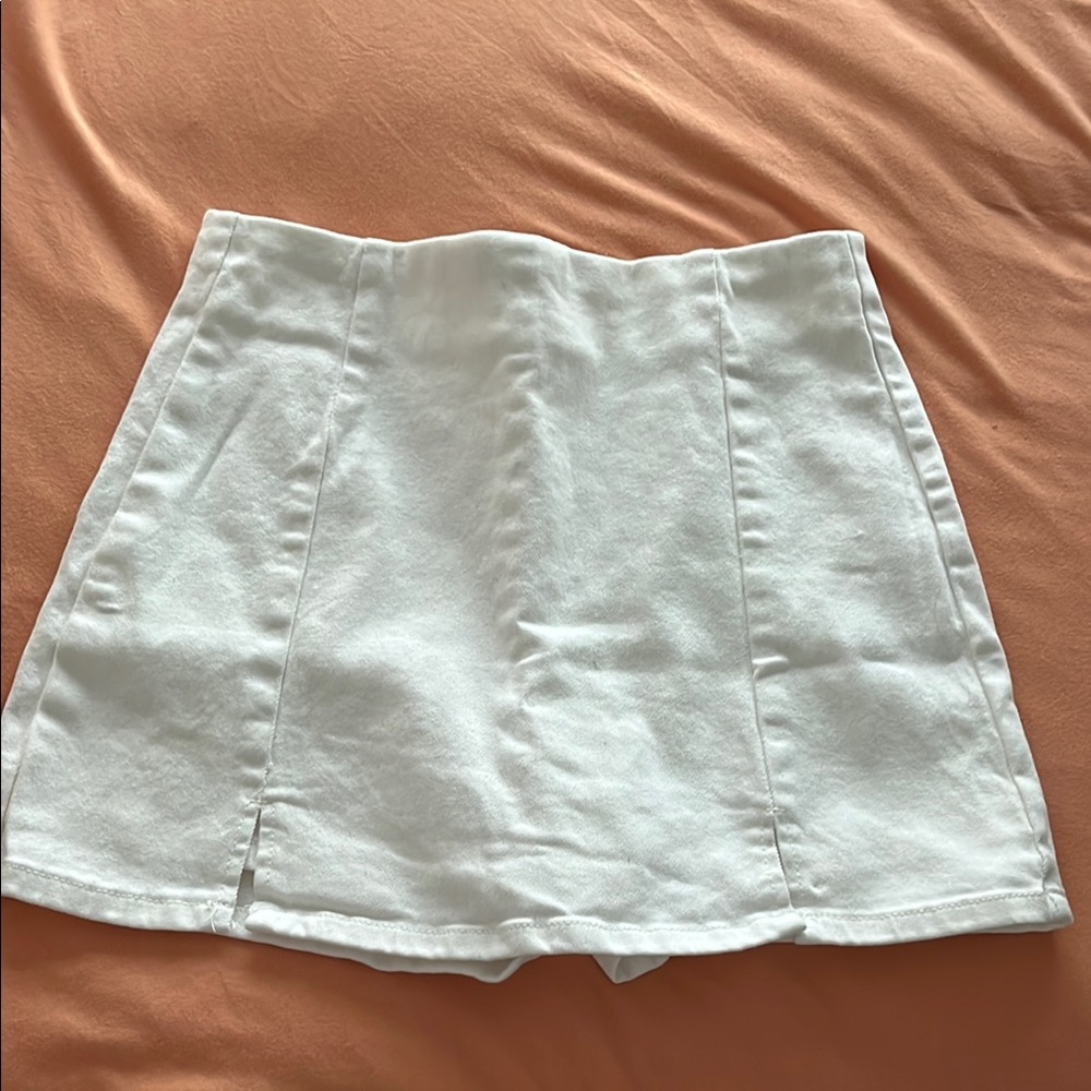 White Mini Skort
